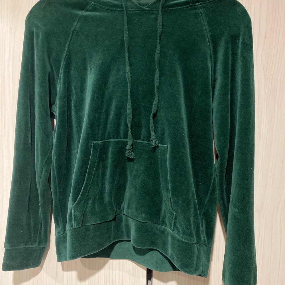 2/ $15 Velvet Green Hoodie! Size: small